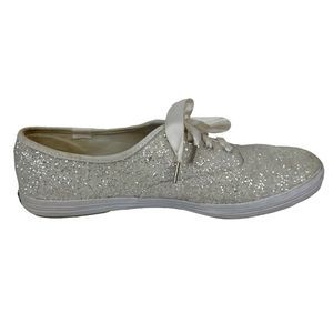 Kate Spade x Keds glitter sparkle sneakers silver size 8